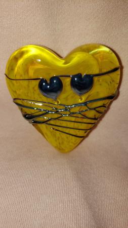 heart yellow w silver and hearts